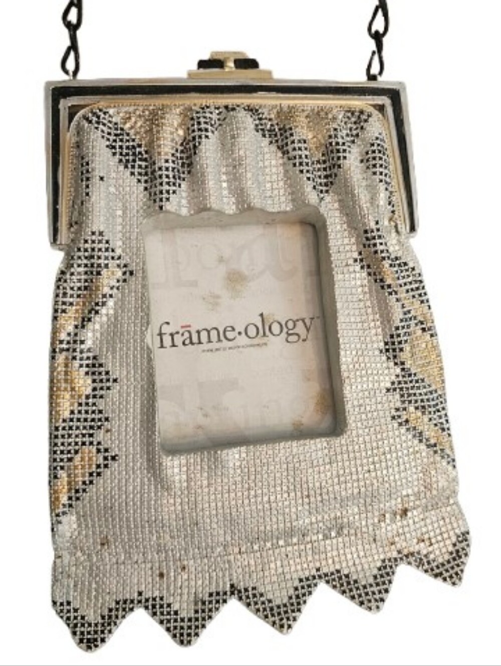 Frameology Silver Mesh Purse Shape Frame